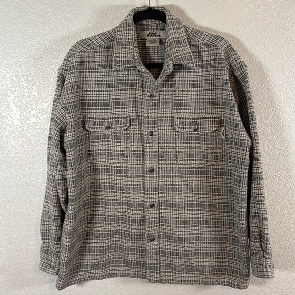 No Fear 90s Vintage Shacket Black & White Plaid Skater Grunge Size Large - Picture 1 of 6
